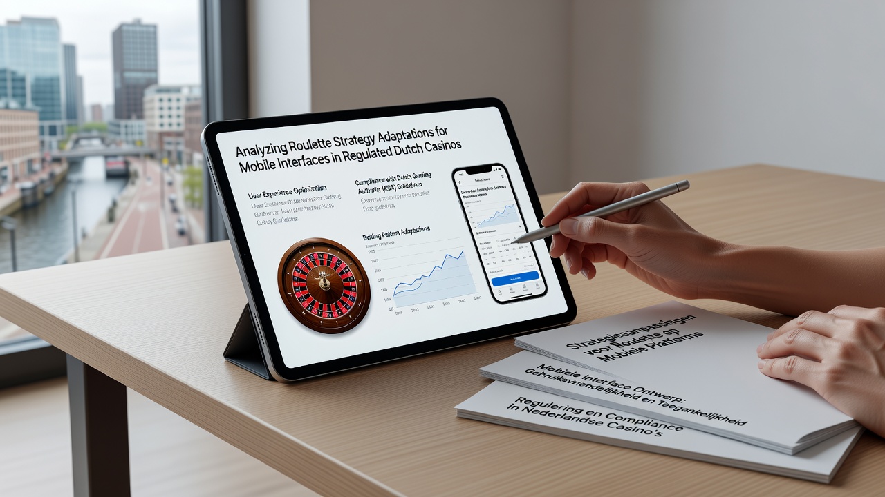 Speler die roulette strategie toepast op mobiel apparaat met focus op interface aanpassingen