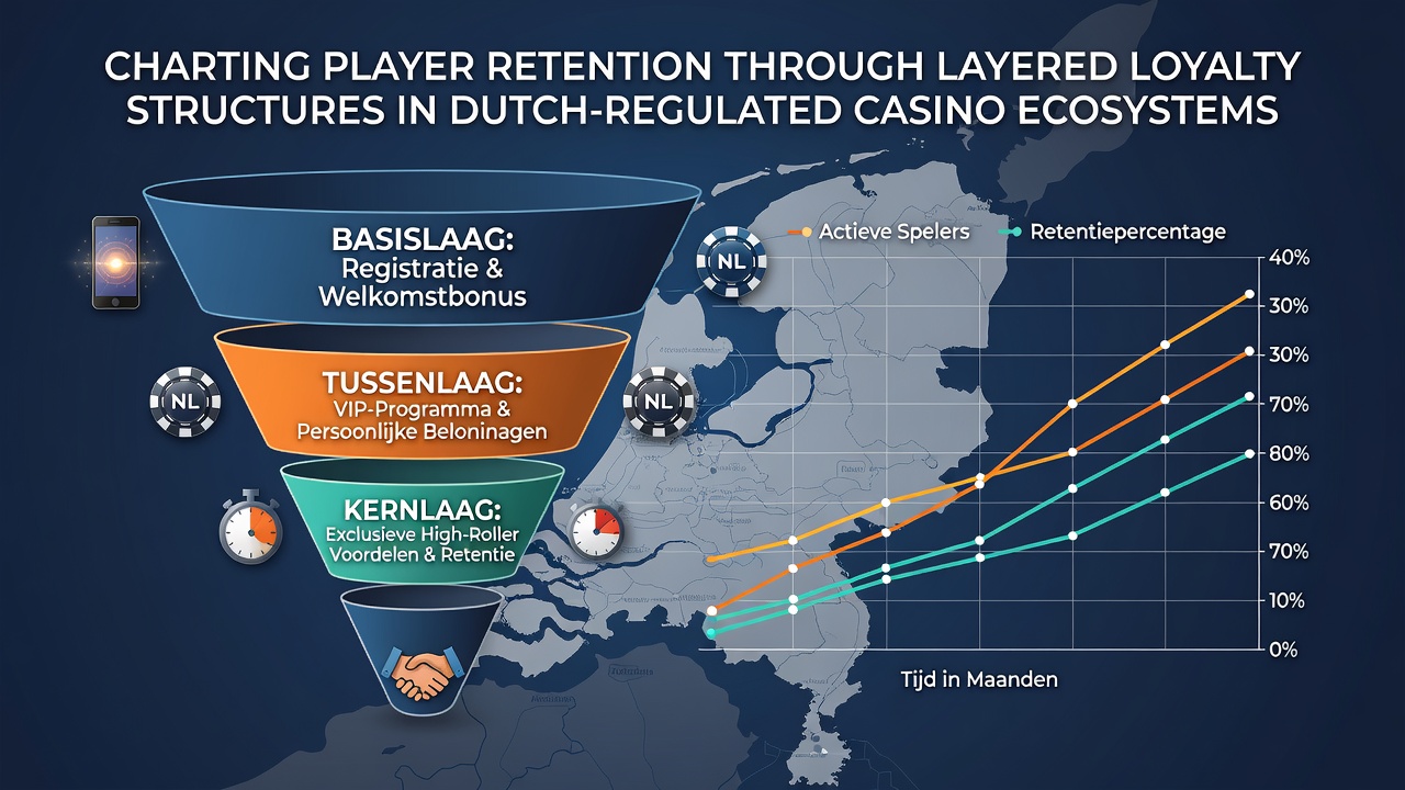 Overzicht van gelaagde loyaliteitsstructuren in Nederlandse casinos met VIP-niveaus en retentie-indicatoren
