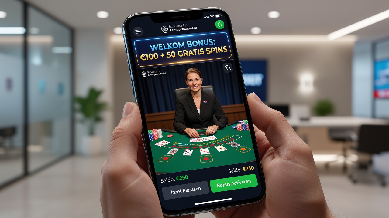 Illustratie van live dealer integratie met bonussen op mobiele casino platforms