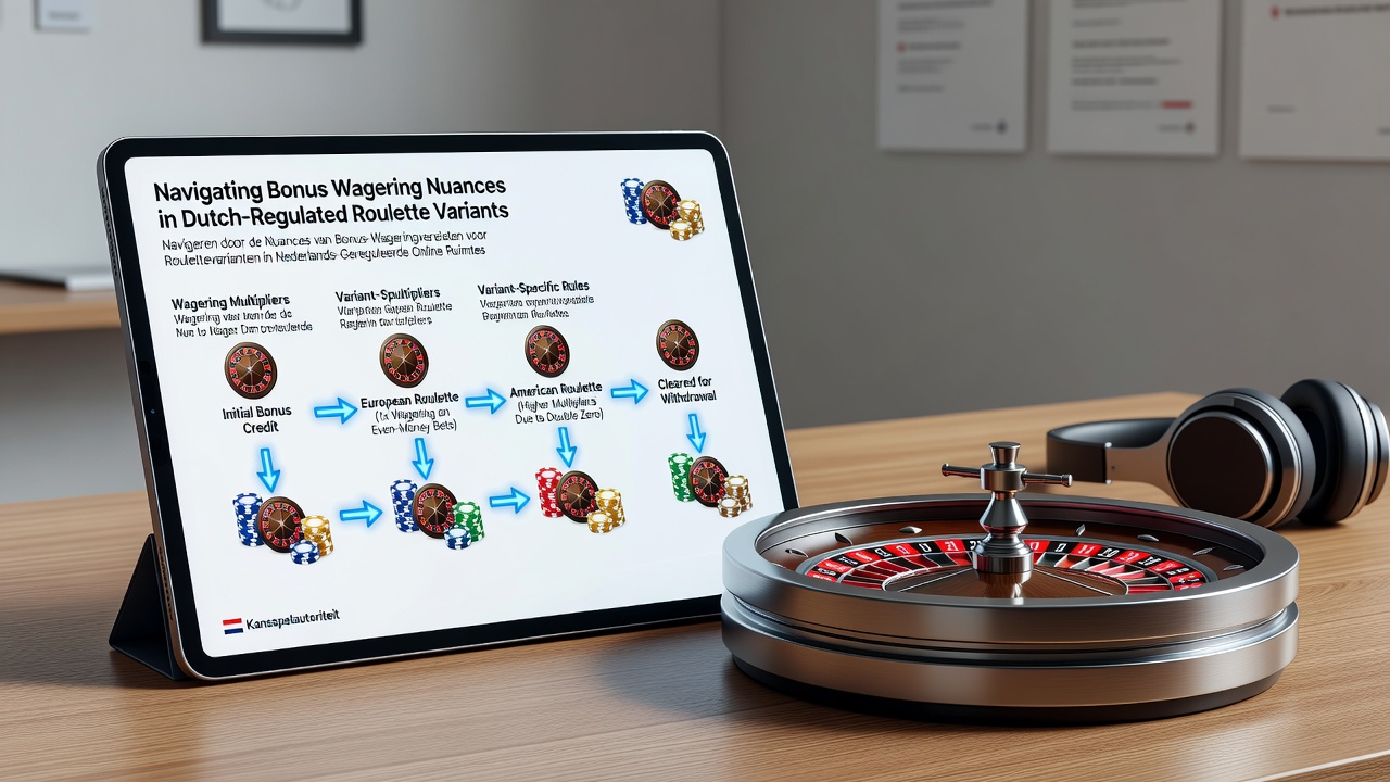 Roulette tafel in een Nederlands online casino met bonus voorwaarden overlay