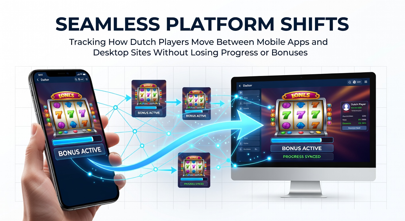Illustratie van Nederlandse spelers die naadloos wisselen tussen mobiele apps en desktop sites in online casinos