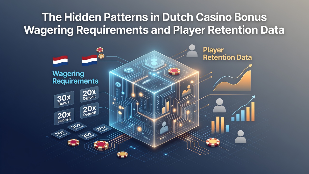 Grafiek die patronen in bonusinzetvereisten en retentiecijfers bij Nederlandse casinos weergeeft